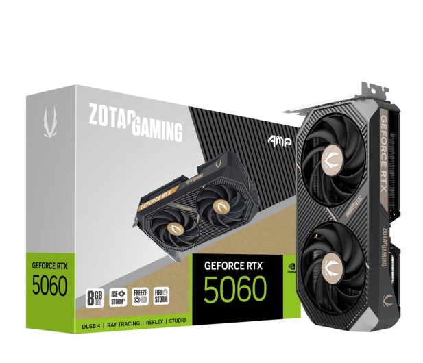 ZOTAC GeForce RTX 5060 AMP 8GB GDDR7 DLSS4 ZT-B50600F-10M - 1335483 - zdjęcie